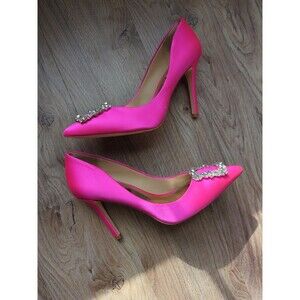 Badgley Mischka Cher Hot pink Satin Pumps Womens 9